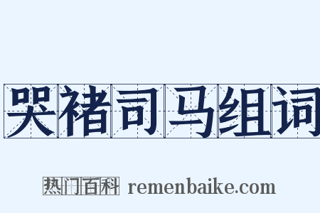 哭褚司马组词是什么意思的图片
